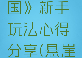 《悬崖帝国》新手玩法心得分享(悬崖帝国手游)