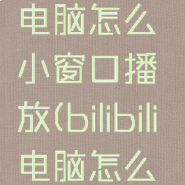 哔哩哔哩电脑怎么小窗口播放(bilibili电脑怎么小窗播放)