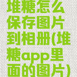 堆糖怎么保存图片到相册(堆糖app里面的图片)