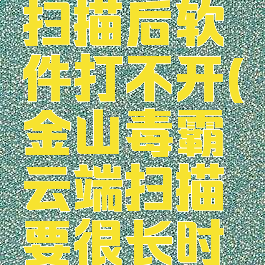 金山毒霸扫描后软件打不开(金山毒霸云端扫描要很长时间吗)