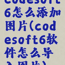 codesoft6怎么添加图片(codesoft6软件怎么导入图片)