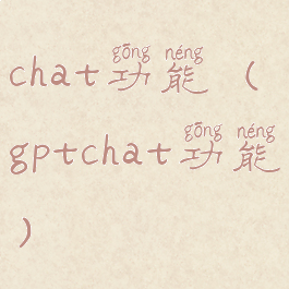chat功能(gptchat功能)