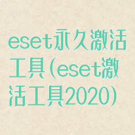 eset永久激活工具(eset激活工具2020)