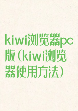 kiwi浏览器pc版(kiwi浏览器使用方法)