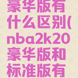nba2k20豪华版有什么区别(nba2k20豪华版和标准版有什么不同)