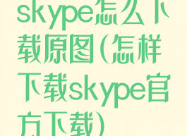 skype怎么下载原图(怎样下载skype官方下载)