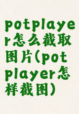 potplayer怎么截取图片(potplayer怎样截图)