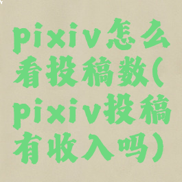 pixiv怎么看投稿数(pixiv投稿有收入吗)