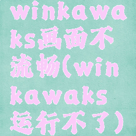winkawaks画面不流畅(winkawaks运行不了)