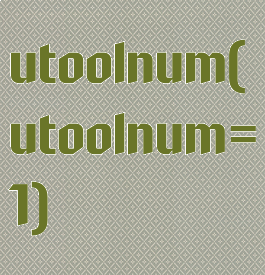 utoolnum(utoolnum=1)